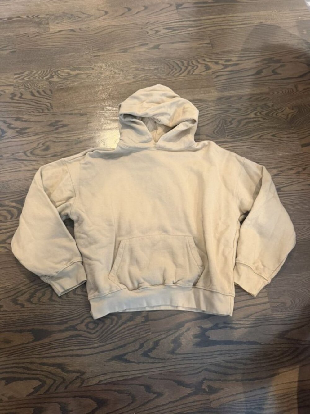mnml Beige Cropped Zip Hoodie Size S